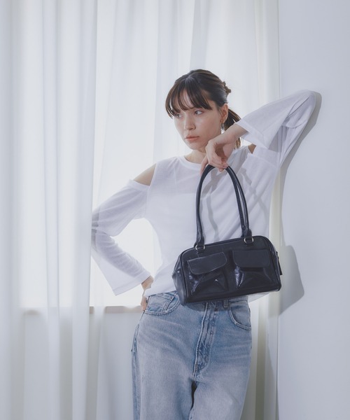 BARRETTA（バレッタ）の「フェイクレザーボストンバッグ（ボストンバッグ・レディース・ブラック・FREE）」の12枚目の写真