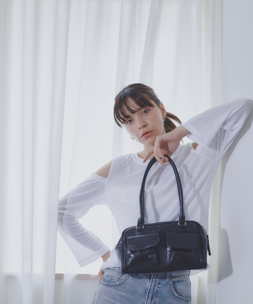 BARRETTA（バレッタ）の「フェイクレザーボストンバッグ（ボストンバッグ・レディース・ブラック・FREE）」の11枚目の写真