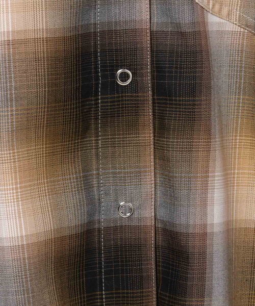 PAGEBOY(ページボーイ)の「オンブレチェックシャツ(シャツ/ブラウス・レディース・グレー/オレンジ/マスタード/ターコイズブルー・FREE)」の15枚目の写真