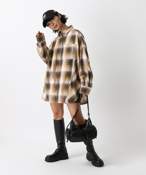 セール】オンブレチェックシャツ（シャツ/ブラウス）｜PAGEBOY