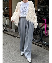 フリンジニットカーディガン