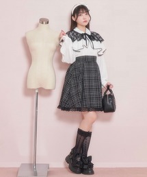 ハニーシナモン　honey cinnamon ハートドット刺繍チェックワンピース コットンフリルチェックワンピース – BUNNY APARTMENT