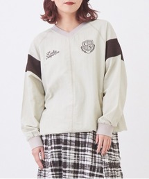 CUBE SUGAR | ナイロンラグランVネックプルオーバー(シャツ/ブラウス)