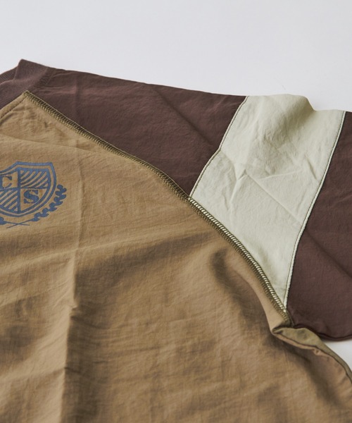 CUBE SUGAR（キューブシュガー）の「ナイロンラグランVネックプルオーバー（シャツ/ブラウス・レディース・ナチュラル/マルチ/カーキ/ブラウン・M）」の21枚目の写真