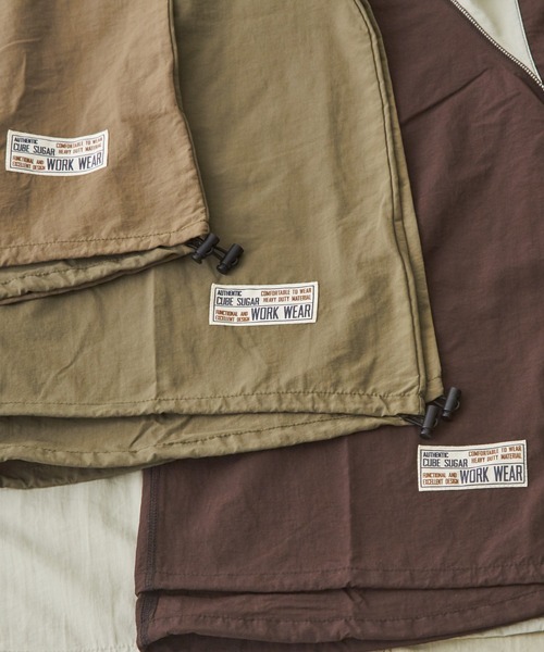 CUBE SUGAR（キューブシュガー）の「ナイロンラグランVネックプルオーバー（シャツ/ブラウス・レディース・ナチュラル/マルチ/カーキ/ブラウン・M）」の19枚目の写真