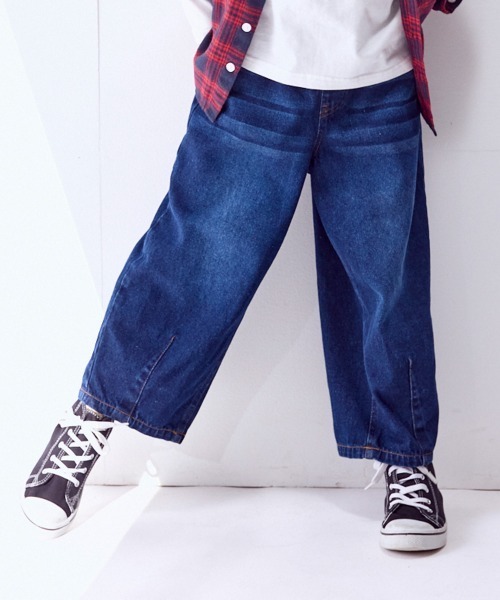 カーブデニムパンツ（男の子・女の子)（デニムパンツ