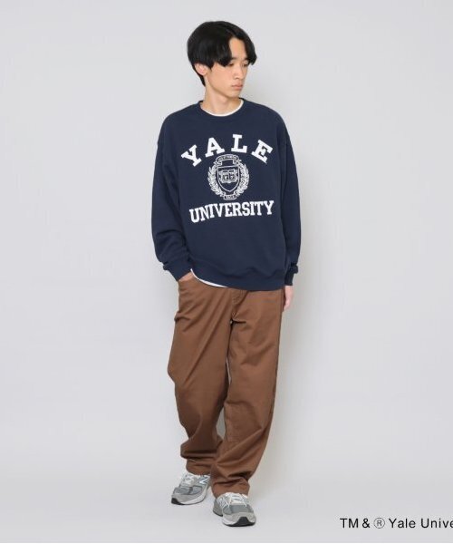 GLAZOS（グラソス）の「【YALE】フロントエンブレムロゴプリントトレーナー（スウェット・キッズ・ネイビー/グレー・S/M/L/LL）」の3枚目の写真