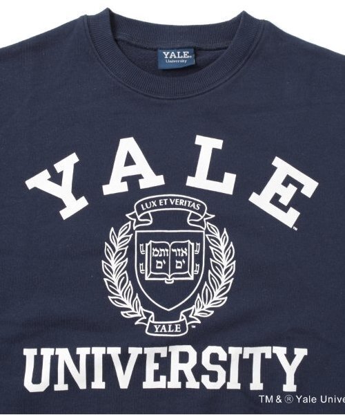 GLAZOS（グラソス）の「【YALE】フロントエンブレムロゴプリントトレーナー（スウェット・キッズ・ネイビー/グレー・S/M/L/LL）」の4枚目の写真