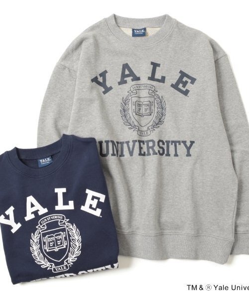 GLAZOS（グラソス）の「【YALE】フロントエンブレムロゴプリントトレーナー（スウェット・キッズ・ネイビー/グレー・S/M/L/LL）」の8枚目の写真