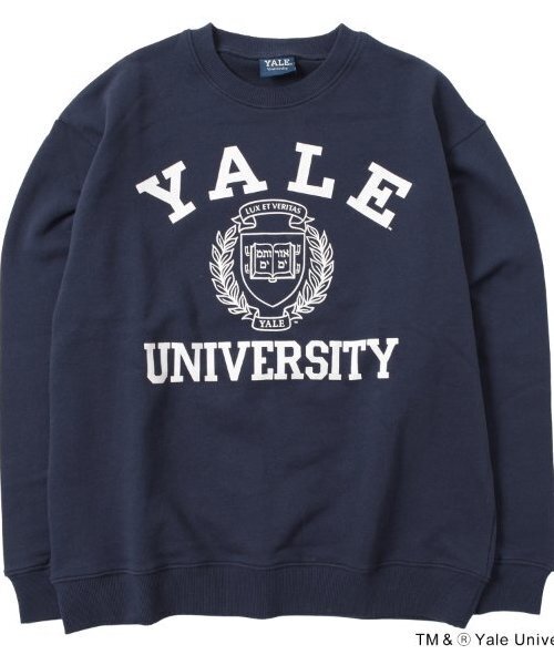 GLAZOS（グラソス）の「【YALE】フロントエンブレムロゴプリントトレーナー（スウェット・キッズ・ネイビー/グレー・S/M/L/LL）」の9枚目の写真