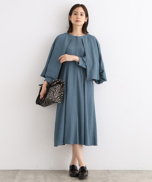 INDIVI(インディヴィ)の「◆【洗える/UVケア/SETUP可能】ナローフレアワンピース(ワンピース・レディース・アイボリー系5/ブラック/ブルー・40/38/36/03/05/15 /13/19)」の14枚目の写真