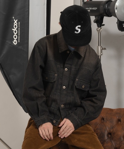 ヴィンテージライクデニムジャケット（デニムジャケット）｜Perushu