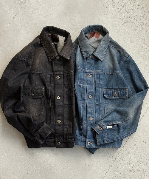 ヴィンテージライクデニムジャケット（デニムジャケット）｜Perushu