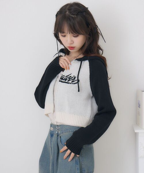 ems excite（エムズエキサイト）の「ラグランロゴNTパーカー（パーカー・レディース・ブルー/ブラウン/オフホワイト・FREE）」の17枚目の写真