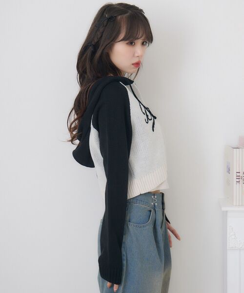 ems excite（エムズエキサイト）の「ラグランロゴNTパーカー（パーカー・レディース・ブルー/ブラウン/オフホワイト・FREE）」の18枚目の写真