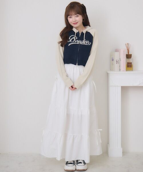 ems excite（エムズエキサイト）の「ラグランロゴNTパーカー（パーカー・レディース・ブルー/ブラウン/オフホワイト・FREE）」の20枚目の写真