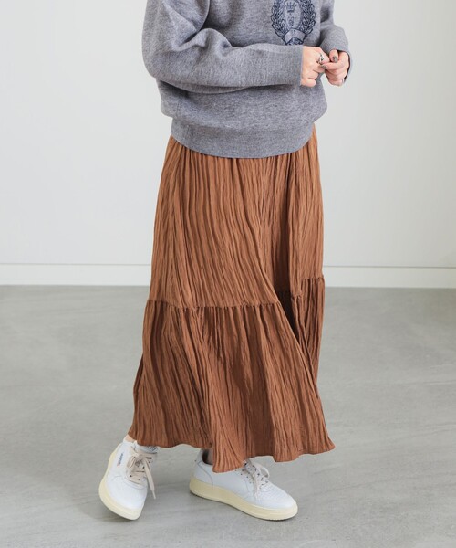 B:MING by BEAMS（ビーミングバイビームス）の「ワッシャー スカート（S～M）（スカート・レディース・ブラウン/ネイビー・SMALL/MEDIUM）」の10枚目の写真