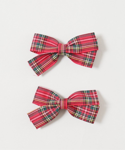 WC（ダブル シー）の「【2点SET】チェックリボンピン（ヘアピン・レディース・ネイビー/グリーン/レッド/ホワイト・FREE）」の10枚目の写真