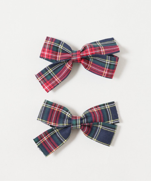 WC（ダブル シー）の「【2点SET】チェックリボンピン（ヘアピン・レディース・ネイビー/グリーン/レッド/ホワイト・FREE）」の9枚目の写真