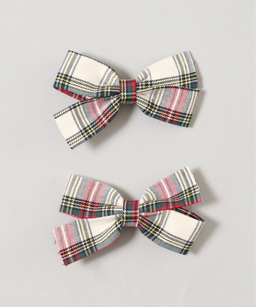 WC（ダブル シー）の「【2点SET】チェックリボンピン（ヘアピン・レディース・ネイビー/グリーン/レッド/ホワイト・FREE）」の7枚目の写真