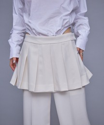 POWDER TWILL PLEATS MINI SKIRT/ パウダーツイルプリーツミニスカート