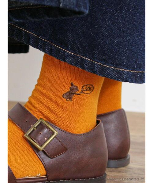 Samansa Mos2（サマンサ モスモス）の「【Moomin×Samansa Mos2】刺繍ソックス（ソックス/靴下・レディース・チャコールグレー/マスタード/キナリ/レッド・F）」の3枚目の写真