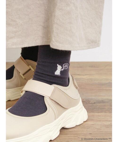 Samansa Mos2（サマンサ モスモス）の「【Moomin×Samansa Mos2】刺繍ソックス（ソックス/靴下・レディース・チャコールグレー/マスタード/キナリ/レッド・F）」の5枚目の写真