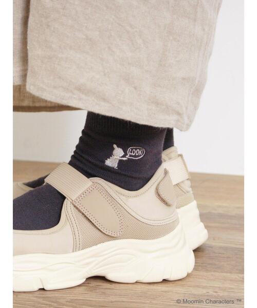 Samansa Mos2（サマンサ モスモス）の「【Moomin×Samansa Mos2】刺繍ソックス（ソックス/靴下・レディース・チャコールグレー/マスタード/キナリ/レッド・F）」の6枚目の写真