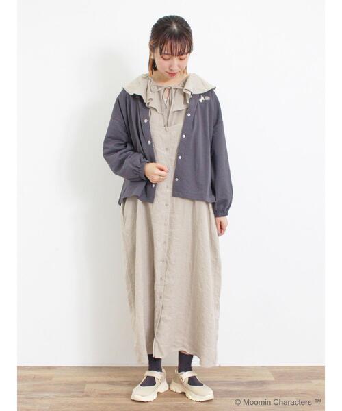 Samansa Mos2（サマンサ モスモス）の「【Moomin×Samansa Mos2】刺繍ソックス（ソックス/靴下・レディース・チャコールグレー/マスタード/キナリ/レッド・F）」の7枚目の写真