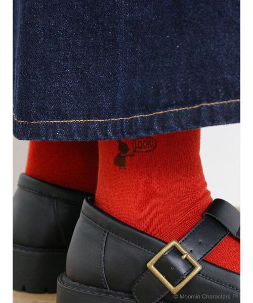 Samansa Mos2（サマンサ モスモス）の「【Moomin×Samansa Mos2】刺繍ソックス（ソックス/靴下・レディース・チャコールグレー/マスタード/キナリ/レッド・F）」の8枚目の写真