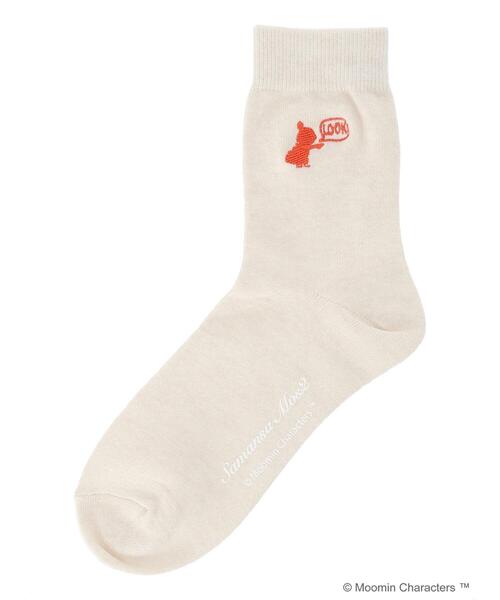 Samansa Mos2（サマンサ モスモス）の「【Moomin×Samansa Mos2】刺繍ソックス（ソックス/靴下・レディース・チャコールグレー/マスタード/キナリ/レッド・F）」の11枚目の写真