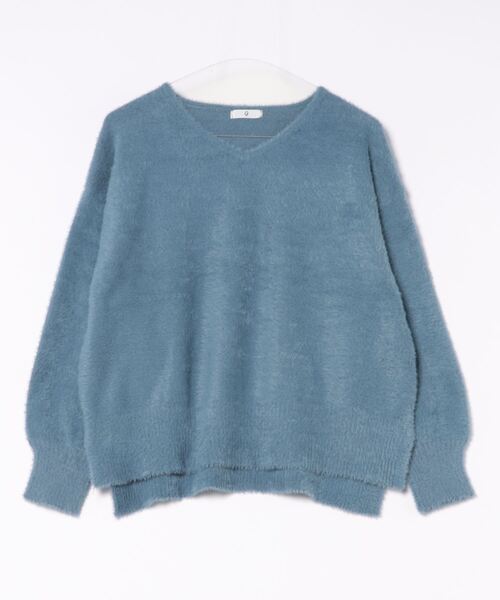 洗えるニット》マシュマロフェザーVネックニット【CF/クロス