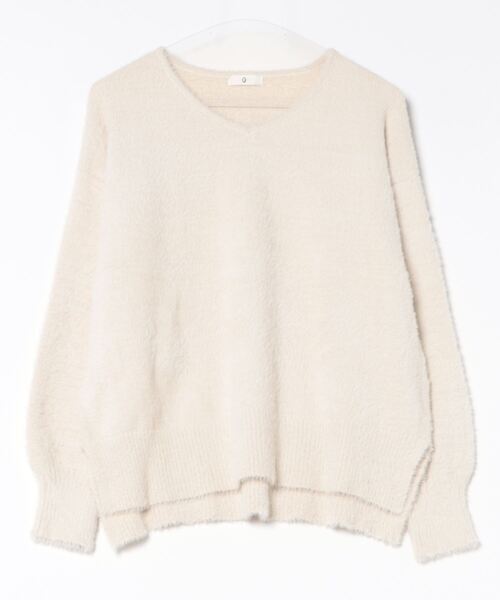CROSS FUNCTION（クロスファンクション）の「《洗えるニット》マシュマロフェザーVネックニット【CF/クロスファンクション】（ニット/セーター・レディース・ライトグレー/ブルー/アイボリー/カーキ/ライトピンク/ブラック・LL/M/L）」の10枚目の写真