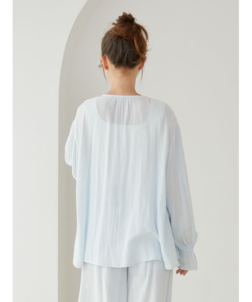 gelato pique ガーゼブラウス パジャマ 3点セット gelato pique（ジェラートピケ）の「ガーゼブラウス（ルーム