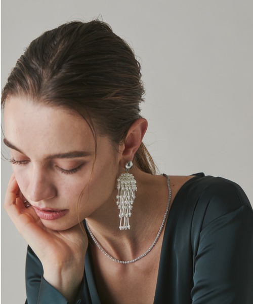 ciite'(シーテ)の「大振りパール × ビーズ ピアス (両耳用)(ピアス(両耳用)・レディース・シルバー/ゴールド・FREE)」の2枚目の写真