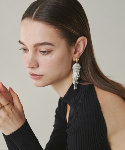ciite'(シーテ)の「大振りパール × ビーズ ピアス (両耳用)(ピアス(両耳用)・レディース・シルバー/ゴールド・FREE)」の5枚目の写真