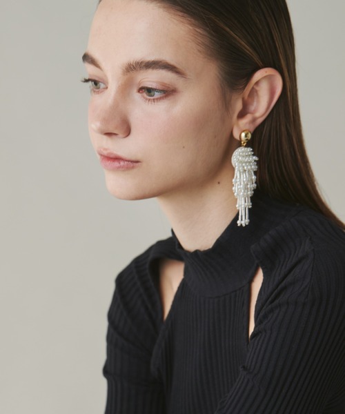ciite'(シーテ)の「大振りパール × ビーズ ピアス (両耳用)(ピアス(両耳用)・レディース・シルバー/ゴールド・FREE)」の6枚目の写真