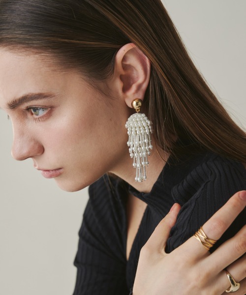 ciite'(シーテ)の「大振りパール × ビーズ ピアス (両耳用)(ピアス(両耳用)・レディース・シルバー/ゴールド・FREE)」の7枚目の写真
