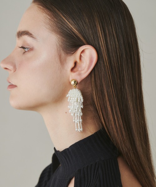 ciite'(シーテ)の「大振りパール × ビーズ ピアス (両耳用)(ピアス(両耳用)・レディース・シルバー/ゴールド・FREE)」の8枚目の写真
