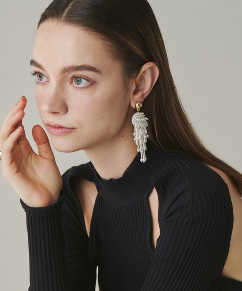 ciite'(シーテ)の「大振りパール × ビーズ ピアス (両耳用)(ピアス(両耳用)・レディース・シルバー/ゴールド・FREE)」の9枚目の写真