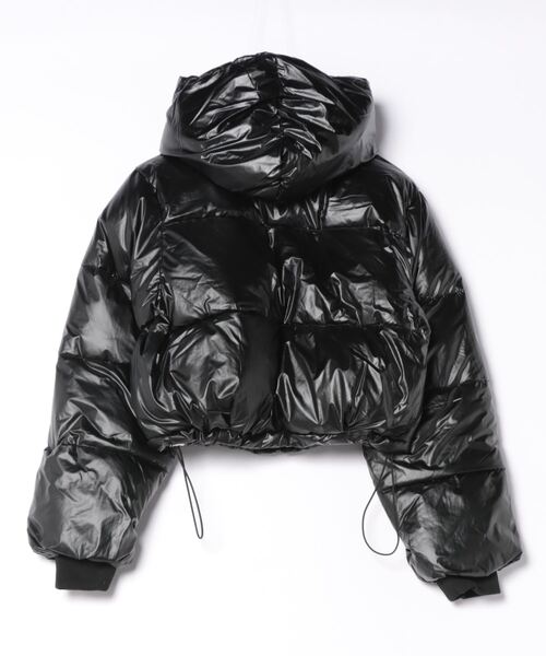 clear（クリア）の「スタンドカラーメタリックショート丈中綿ダウン [スタイルアップ]≪2024AW新作≫（その他アウター・レディース・ブラック/アイボリー・F）」の21枚目の写真