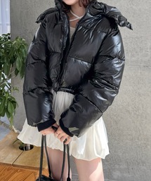 clear | スタンドカラーメタリックショート丈中綿ダウン [スタイルアップ トレンドライク]≪WEB先行販売/2024AW新作≫(その他アウター)