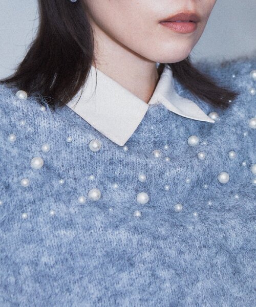 【セール】クルーネックパール調ニット（ニット/セーター）｜GALLEST（ギャレスト）