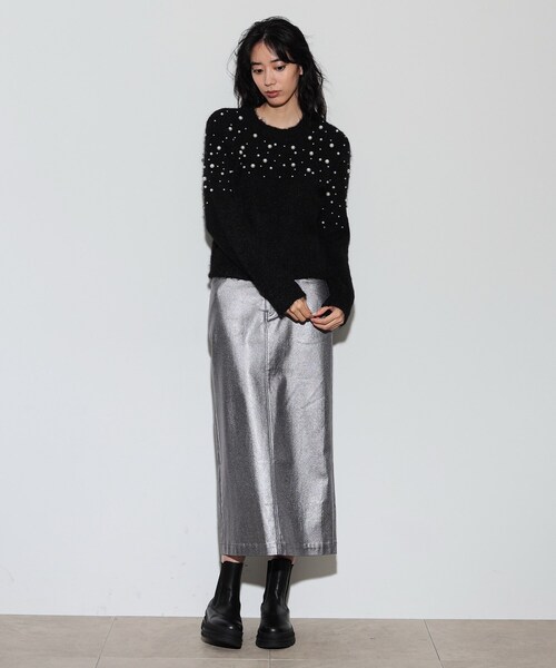 【セール】クルーネックパール調ニット（ニット/セーター）｜GALLEST（ギャレスト）