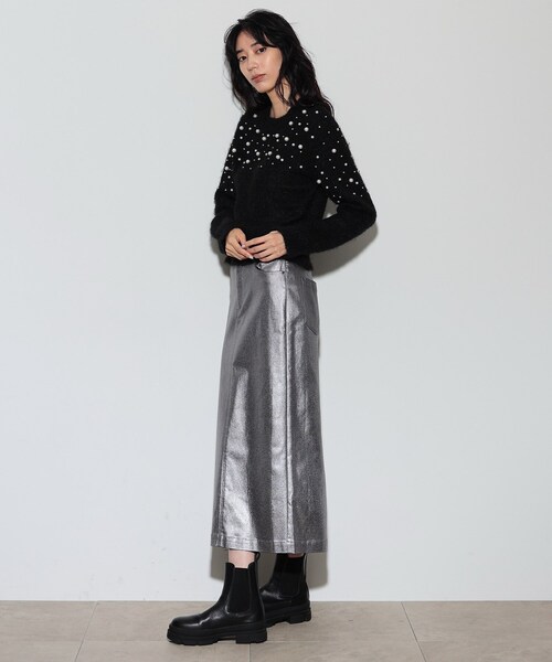 【セール】クルーネックパール調ニット（ニット/セーター）｜GALLEST（ギャレスト）