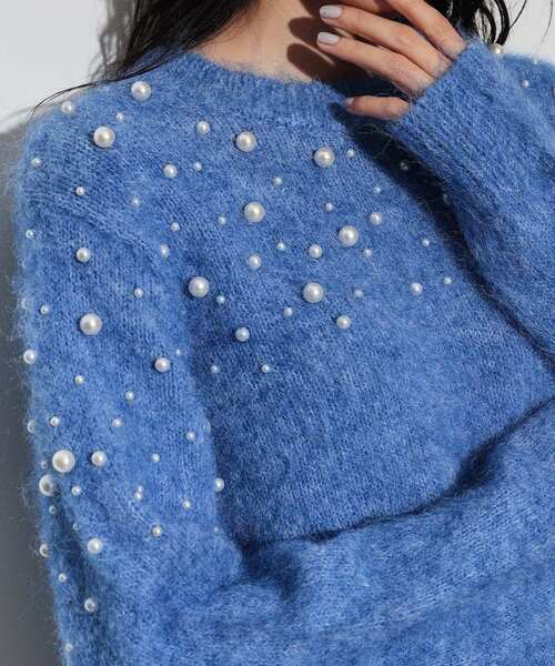 【セール】クルーネックパール調ニット（ニット/セーター）｜GALLEST（ギャレスト）