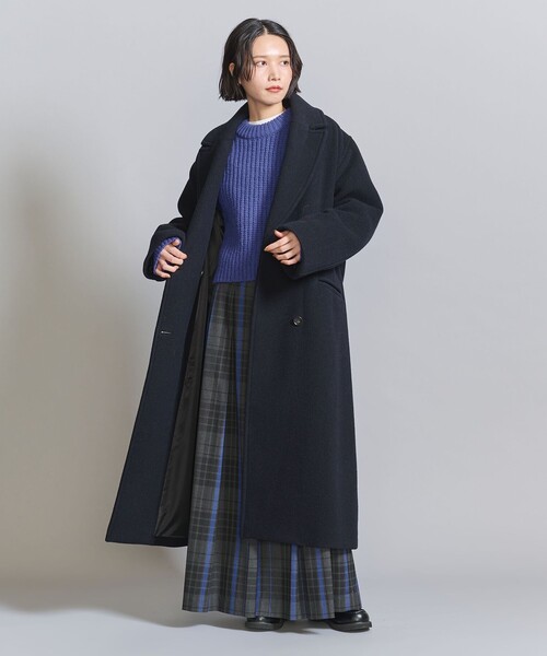 BEAUTY&YOUTH UNITED ARROWS(ビューティーアンドユースユナイテッドアローズ)の「テーラードダブル ロングコート(その他アウター・レディース・ネイビー/グレー・S/M)」の5枚目の写真