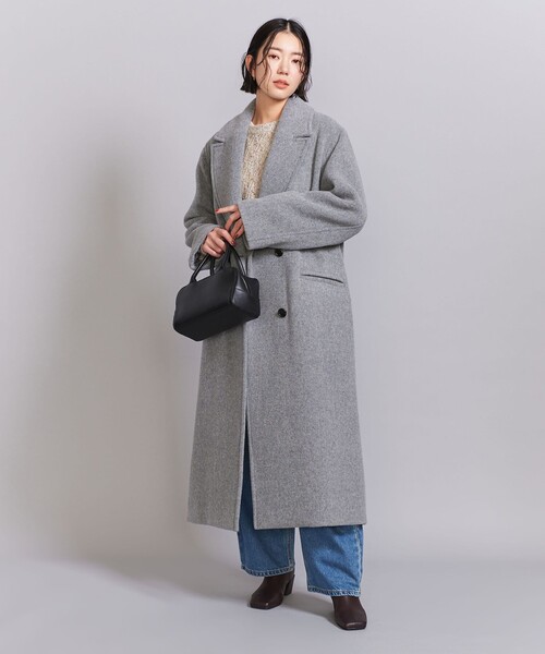 BEAUTY&YOUTH UNITED ARROWS(ビューティーアンドユースユナイテッドアローズ)の「テーラードダブル ロングコート(その他アウター・レディース・ネイビー/グレー・S/M)」の6枚目の写真