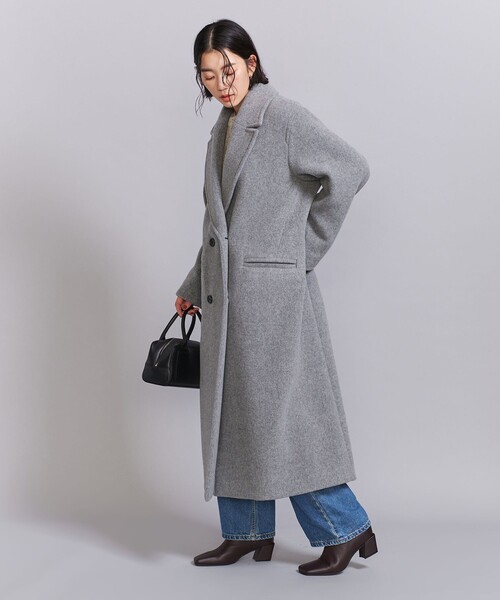BEAUTY&YOUTH UNITED ARROWS(ビューティーアンドユースユナイテッドアローズ)の「テーラードダブル ロングコート(その他アウター・レディース・ネイビー/グレー・S/M)」の8枚目の写真
