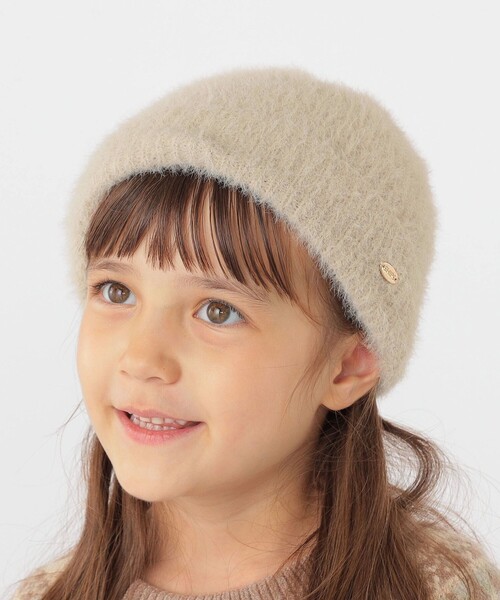 SHIPS（シップス）の「SHIPS KIDS:ガールズ ニット ワッチ（ニットキャップ/ビーニー・キッズ・ベージュ/ライトピンク・ONE SIZE）」の3枚目の写真